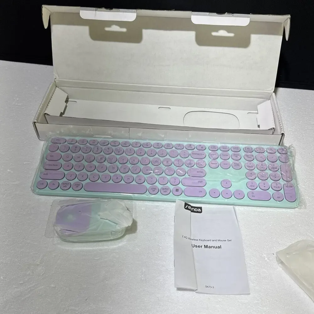 Seenda 2.4GHz Wireless Keyboard and Mouse set SK73-3 in Green New & Sealed